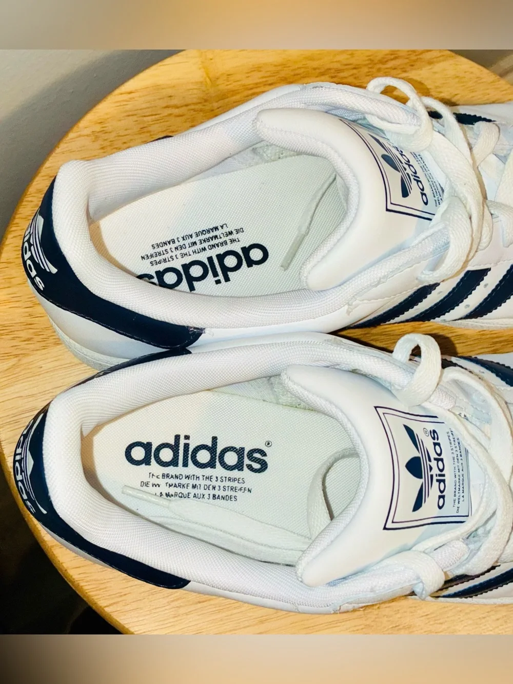 Adidas Superstar II Sneakers in white and navy blue - Picture 8 of 11